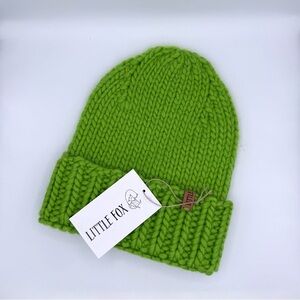Handmade Chunky Beanie — Thick Knit Hat, Warm Winter Accessory (Green)